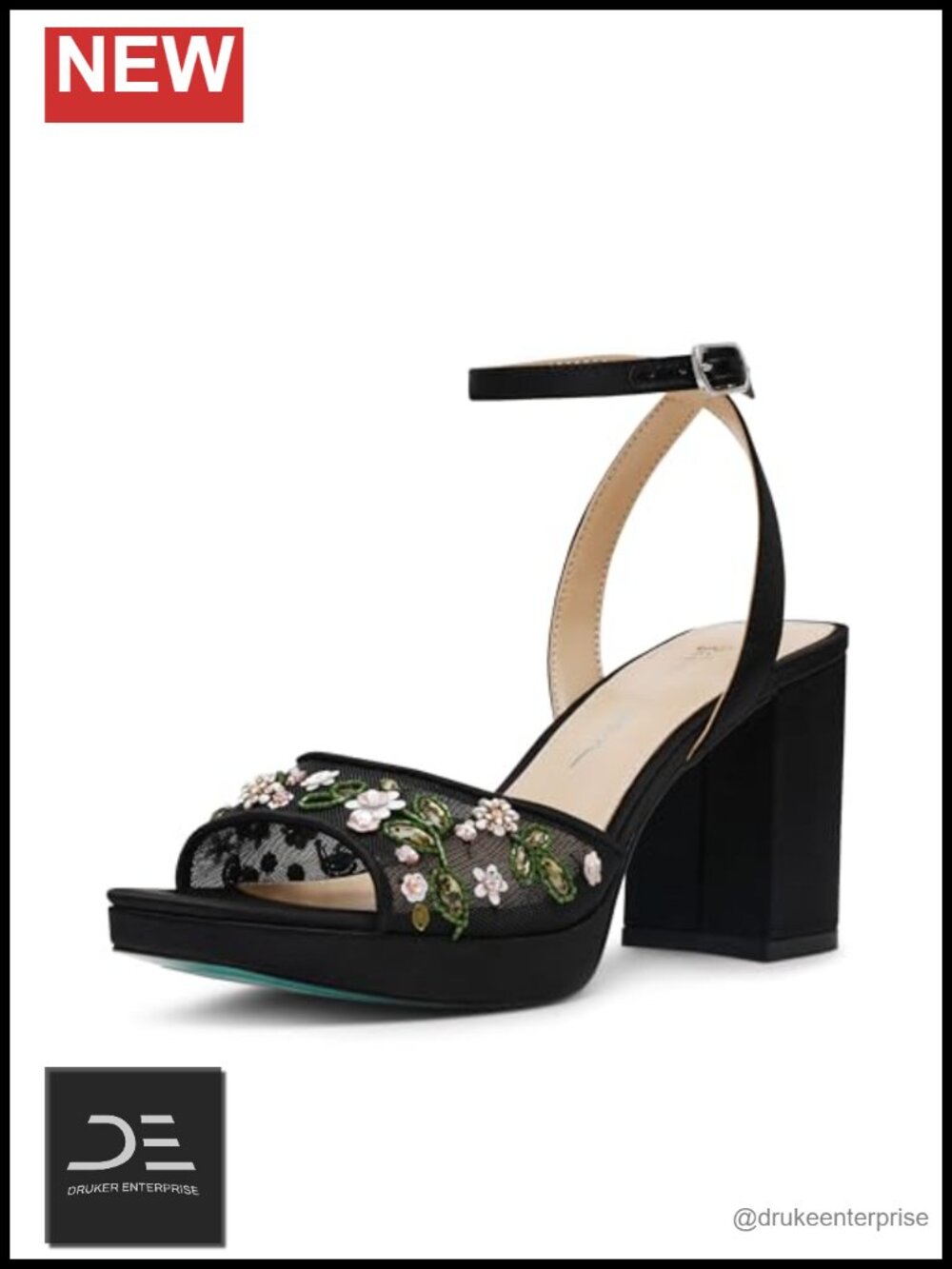 Heeled Sandals with Block Heel and Platform